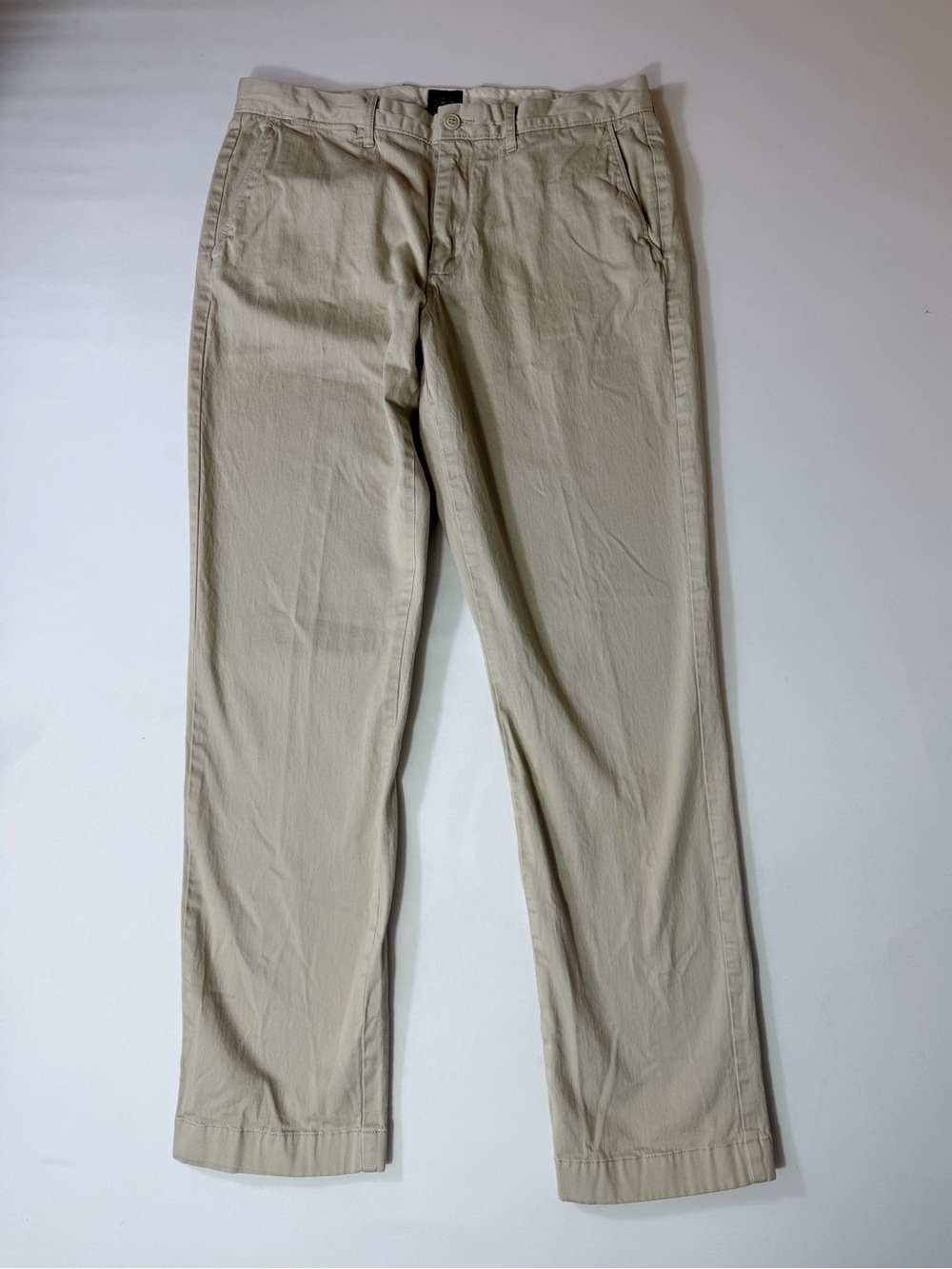 J.Crew 770 Straight Fit Pants Khaki Mens 34 x 32 Stretch Cotton Chinos